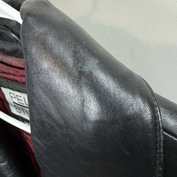 Wilsons Leather Pelle Studio Size Medium Jacket Black 4 Button Thinsulate Liner - Picture 5 of 12